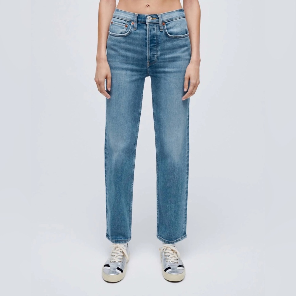 Re/Done Light Blue Straight Leg Jeans